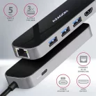 AXAGON HMC-6GL SuperSpeed USB-C Combo 6in1 USB Hub, fekete
