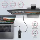 AXAGON HMC-6GL SuperSpeed USB-C Combo 6in1 USB Hub, fekete