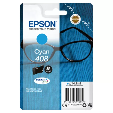 EPSON Tintapatron DURABrite Ultra tinta / Spectacles – 408/408L (Standard, Cyan)