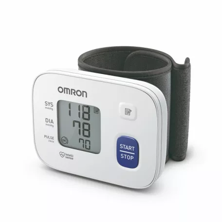 OMRON RS1 Intellisene csuklós vérnyomásmérő,  5 év garancia nagyméretű LCD kijelző, szabálytalan szívritmus zavar jelzés