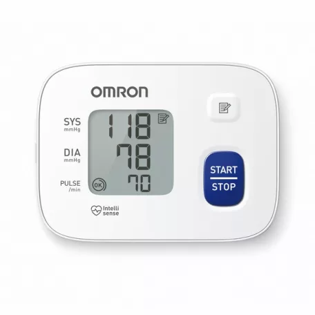 OMRON RS1 Intellisene csuklós vérnyomásmérő,  5 év garancia nagyméretű LCD kijelző, szabálytalan szívritmus zavar jelzés
