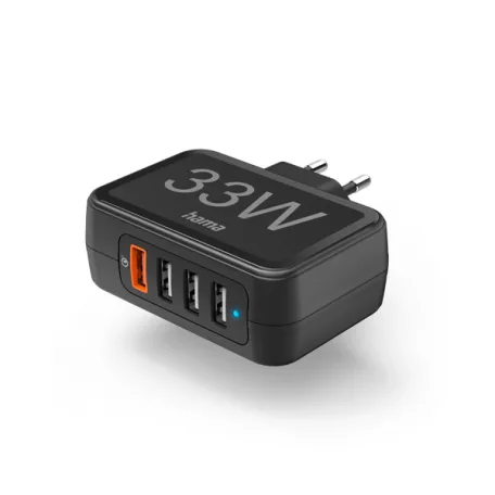 HAMA 201629, HÁLÓZATI TÖLTŐ, 1xQC3.0, 3xUSB, PD/QC, 4 PORT, 33W