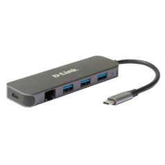 D-LINK USB-C HUB 3xUSB + 1xUSB-C +1xLAN, DUB-2334