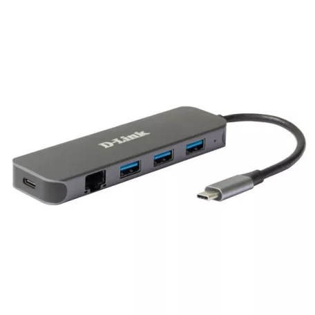 D-LINK USB-C HUB 3xUSB + 1xUSB-C +1xLAN, DUB-2334