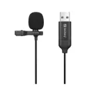 SANDBERG Mikrofon, Streamer USB Clip Microphone