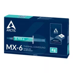   ARCTIC COOLING Hűtőpaszta MX-6, 4g + MX Tisztítókendő Hűtőpasztához