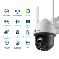   TP-LINK IP & Wi-Fi-s Kamera kültéri éjjellátó 4 Megapixel, 4mm Objektív, VIGI C540-W(4MM)