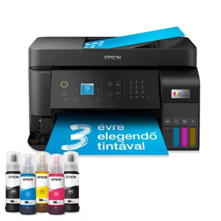 EPSON Tintasugaras nyomtató - EcoTank L5590 (A4, MFP, színes, 4800x1200 DPI, 33 lap/perc, ADF, USB/LAN/Wifi)