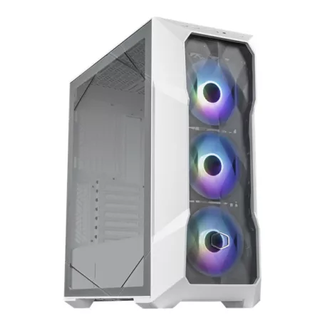COOLER MASTER Ház ATX MasterBox TD500 MESH V2, Tápegység nélkül, Edzett Üveg, fehér