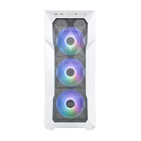 COOLER MASTER Ház ATX MasterBox TD500 MESH V2, Tápegység nélkül, Edzett Üveg, fehér