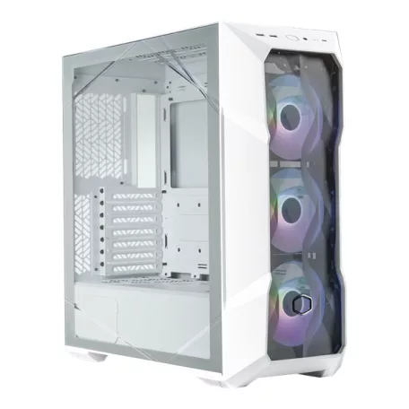COOLER MASTER Ház ATX MasterBox TD500 MESH V2, Tápegység nélkül, Edzett Üveg, fehér