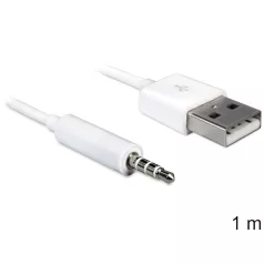  DELOCK kábel USB-A male > Stereo jack 3.5 mm male 4 pin IPod Shuffle 1m