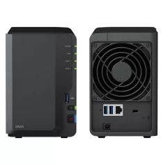   SYNOLOGY NAS 2 fiókos DS223 Realtek RTD1619B 4x1,7GHz, 2GB DDR4, 1x1GbE, 3xUSB3.2Gen1