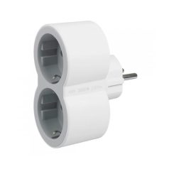   LEGRAND T-elosztó, Kettős 2P+F elosztó biztonsági zsaluval, 16 A, fehér-szürke