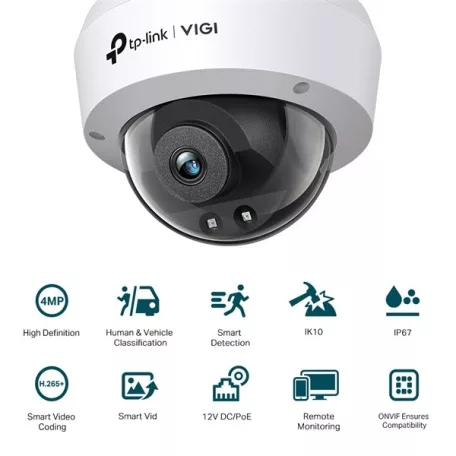 TP-LINK IP Kamera kültéri/beltéri éjjellátó 3 Megapixel, 2.8mm Objektív, VIGI C240I(2.8MM)