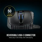 CORSAIR Vezetékes/Vezeték Nélküli Egér Gaming, DARK CORE RGB PRO, 8 programozható gomb, RGB, 18000dpi, fekete