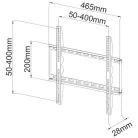 TECHLY ICA-PLB 162M fix fali konzol, 23-55" LCD kijelzőhöz, ultra slim, fekete