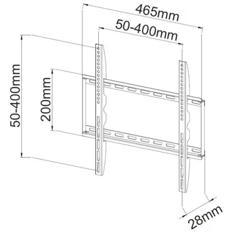 TECHLY ICA-PLB 162M fix fali konzol, 23-55" LCD kijelzőhöz, ultra slim, fekete