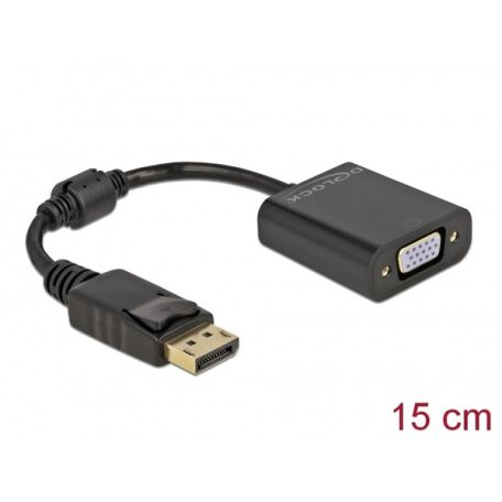 DELOCK Átalakító DisplayPort 1.2 male > VGA female fekete
