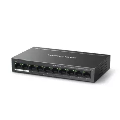   MERCUSYS Switch 10x100Mbps(8xPOE+), Fémházas Asztali, MS110P