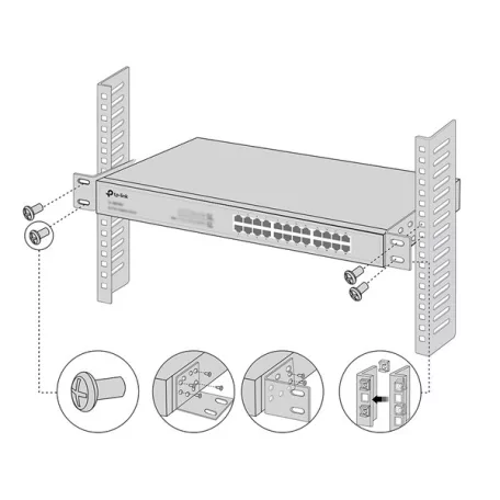 TP-LINK Kiegészítő - Rack Mount Kit 13-inch (93x43.8x40mm), RACKMOUNT KIT-13