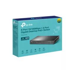   TP-LINK Switch 8x100Mbps(8xPOE+) + 2x1000Mbps + 1xGigabit SFP, TL-SL1311P