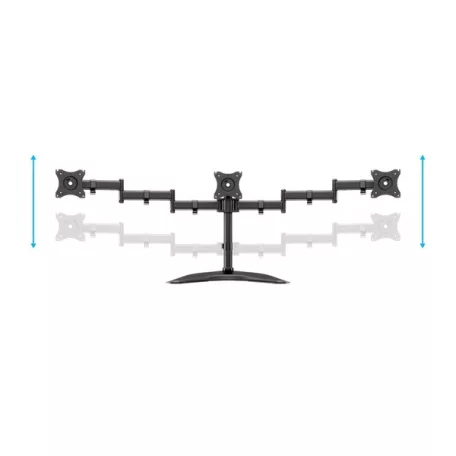 MULTIBRACKETS Asztali állvány (3 képernyős rögzítőkar), M Deskstand Basic Triple (15-27", max.VESA: 100x100 mm, 6 kg)