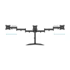 MULTIBRACKETS Asztali állvány (3 képernyős rögzítőkar), M Deskstand Basic Triple (15-27", max.VESA: 100x100 mm, 6 kg)