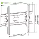 TECHLY ICA-PLB 890 dönthető fali konzol 42-80" LCD kijelzőhöz, fekete