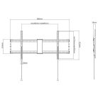 TECHLY ICA-PLB 948F fix fali konzol 43-90" LCD kijelzőhöz, fekete
