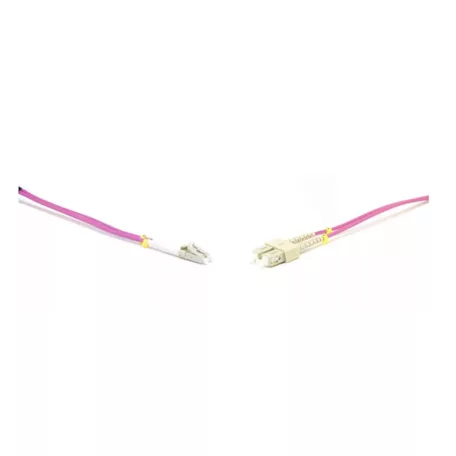 LINKEASY Duplex patch kábel  2 x SC/UPC + 2 x LC/UPC csatlakozóval, 3mm duplex core 50/125 OM4 LSZH, 1 m