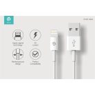 Devia Smart USB/Lightning töltő- és adatkábel, fehér, 2m