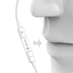   DEVIA UNIVERZÁLIS SZTEREÓ FELVEVŐS FÜLHALLGATÓ - LIGHTNING - STAR SERIES EARBUDS LIGHTNING EARPHONE - FEHÉR