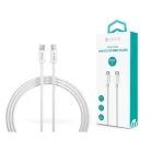 DEVIA USB-C - USB C (Type-C) ADAT ÉS TÖLTŐKÁBEL - SMART SERIES 100W PD, FEHÉR, 1,5m