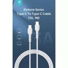   DEVIA USB TYPE-C - USB TYPE-C ADAT- ÉS TÖLTŐKÁBEL 1 M-ES VEZETÉKKEL - KINTONE SERIES TYPE-C TO TYPE-C CABLE - 60W, WHITE