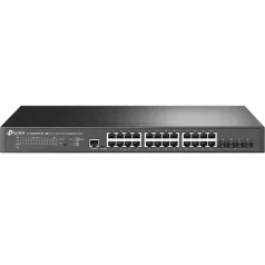   TP-LINK Switch 24x2.5Gbps + 4x10GE SFP+ Layer2 Menedzselhető Rackes, SG3428XPP-M2