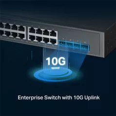   TP-LINK Switch 24x2.5Gbps + 4x10GE SFP+ Layer2 Menedzselhető Rackes, SG3428XPP-M2