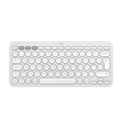   LOGITECH Billentyűzet - Pebble Keys 2 K380s Vezeték Nélküli & Bluetooth Piszkosfehér, US