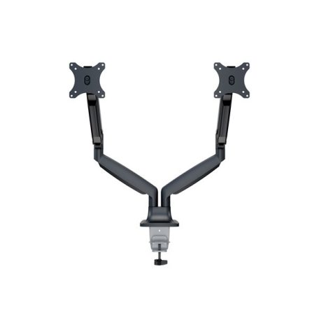 MULTIBRACKETS 2 karos asztali konzol, M Deskmount Gas Spring Dual Black (15-30", max.VESA: 100x100 mm, 9 kg)