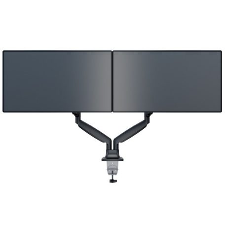 MULTIBRACKETS 2 karos asztali konzol, M Deskmount Gas Spring Dual Black (15-30", max.VESA: 100x100 mm, 9 kg)