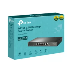   TP-LINK Switch 5x2.5G(4xPOE++) Fémházas Asztali, TL-SG105PP-M2