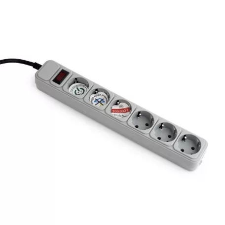 GEMBIRD Túlfeszültségvédő 6x Schuko, 1,8m
