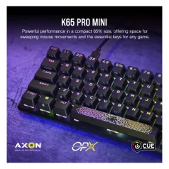   CORSAIR Vezetékes Billentyűzet Gaming, K65 PRO MINI RGB 65%, Optical-Mechanical, US, szürke