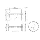 MULTIBRACKETS Fix fali konzol, M Universal Wallmount Fixed X Large (42-90", max.VESA: 800x600 mm, 75 kg)