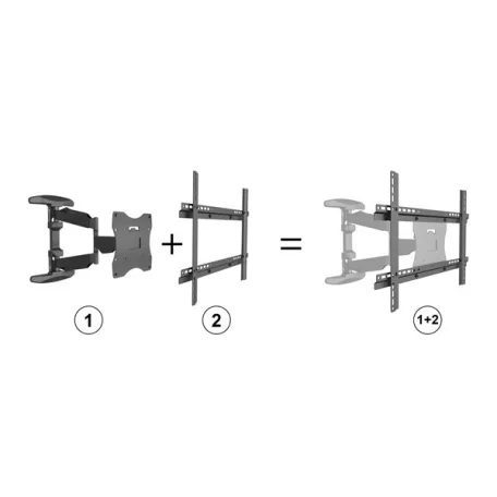 MULTIBRACKETS Fali konzol, M VESA Flexarm Full Motion Single Portrait 400x600 (32-55", 30 kg)