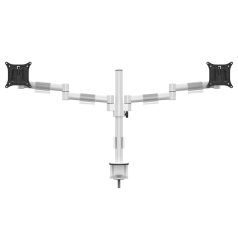   MULTIBRACKETS Asztali konzol (2 képernyős), M VESA Deskmount Officeline Dual White (15-30", max.VESA: 100x100 mm, 8 kg)