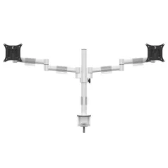   MULTIBRACKETS Asztali konzol (2 képernyős), M VESA Deskmount Officeline Dual White (15-30", max.VESA: 100x100 mm, 8 kg)