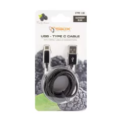 SBOX Kábel, CABLE USB Male -> TYPE-C Male 1.5 m Black