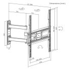 SBOX Fali konzol PLB-3644-2, WALL MOUNT (32-55", max. 35 kg, max.VESA: 400x400 mm)