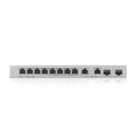 ZYXEL Switch 8x1000Mbps + 2x2500Mbps + 2xSFP+ Nem Menedzselhető, XGS1010-12-ZZ0102F